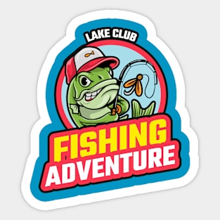 Lake Club Fishing Adventure Sticker